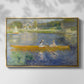 Front view of The Skiff (La Yole), 1875 by Pierre-Auguste Renoir in a gold floater framed canvas.