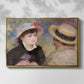 Front view of Boating Couple (Aline Charigot and Renoir), c. 1881 by Pierre-Auguste Renoir in a gold floater framed canvas.