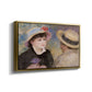 Angled view of Boating Couple (Aline Charigot and Renoir), c. 1881 by Pierre-Auguste Renoir in a gold floater framed canvas.