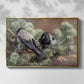 Front view of Hooded Crows (Kråkor), 1891 by Bruno Liljefors in a gold floater framed canvas.