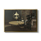 Interior, after Dinner, 1868-1869 by Claude Monet in a gold floater framed canvas wall art display.