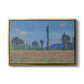 Poppy Field (Giverny), 1890-1891 by Claude Monet in a gold floater framed canvas wall art display.