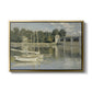 The Bridge at Argenteuil, 1874 by Claude Monet in a gold floater framed canvas wall art display.