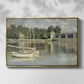 Front view of The Bridge at Argenteuil, 1874 by Claude Monet in a gold floater framed canvas.