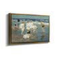 Angled view of A Holiday, c. 1915 by Edward Henry Potthast in a gold floater framed canvas.