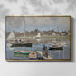 Front view of The Basin at Argenteuil, 1874 by Claude Monet in a gold floater framed canvas.