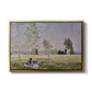 Summer (L'ete), 1874 by Claude Monet in a gold floater framed canvas wall art display.