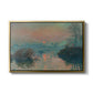 Sunset on the Seine at Lavacourt, Winter Effect, 1880 by Claude Monet in a gold floater framed canvas wall art display.