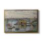 Bridge at Argenteuil on a Gray Day, c. 1876 by Claude Monet in a gold floater framed canvas wall art display.