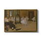 The Dancing Class, c. 1870 by Edgar Degas in a gold floater framed canvas wall art display.