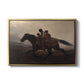 A Ride for Liberty – The Fugitive Slaves, c. 1862 by Eastman Johnson in a gold floater framed canvas wall art display.