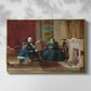 Front view of The Brown Family, 1869 by Eastman Johnson in a gold floater framed canvas.