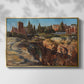 Front view of Palatine in Rome, c. 1921 by Edward Theodore Compton in a gold floater framed canvas.