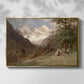 Front view of Landscape in the Caucasus, c. 1921 by Edward Theodore Compton in a gold floater framed canvas.