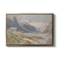 Shepherds (Pasterze), c. 1921 by Edward Theodore Compton in a gold floater framed canvas wall art display.