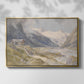 Front view of Shepherds (Pasterze), c. 1921 by Edward Theodore Compton in a gold floater framed canvas.