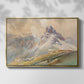 Front view of From the Dolomites, 1904 by Edward Theodore Compton in a gold floater framed canvas.