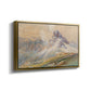 Angled view of From the Dolomites, 1904 by Edward Theodore Compton in a gold floater framed canvas.
