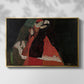 Front view of Cardinal and Nun (Caress), 1912 by Egon Schiele in a gold floater framed canvas.