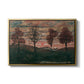 Four Trees, 1917 by Egon Schiele in a gold floater framed canvas wall art display.