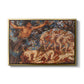 Boreas and the Fallen Leaves, c. 1910-1914 by Evelyn De Morgan in a gold floater framed canvas wall art display.