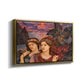 Angled view of The Vision, 1914 by Evelyn De Morgan in a gold floater framed canvas.