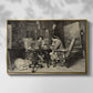 Front view of The Chess Players, 1858 by Ernest Meissonier in a gold floater framed canvas.