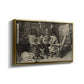 Angled view of The Chess Players, 1858 by Ernest Meissonier in a gold floater framed canvas.