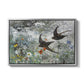 Common Swifts, 1886 by Bruno Liljefors in a silver floater framed canvas wall art display.