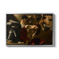 The Crowning with Thorns (Vienna Version), c. 1602-1604 by Caravaggio in a silver floater framed canvas wall art display.