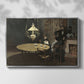Front view of Interior, after Dinner, 1868-1869 by Claude Monet in a silver floater framed canvas.