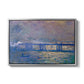 Charing Cross Bridge, 1903 by Claude Monet in a silver floater framed canvas wall art display.