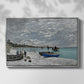 Front view of The Beach at Sainte-Adresse, 1867 by Claude Monet in a silver floater framed canvas.