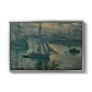 Sunrise (Marine), 1873 by Claude Monet in a silver floater framed canvas wall art display.