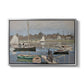 The Basin at Argenteuil, 1874 by Claude Monet in a silver floater framed canvas wall art display.