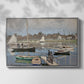 Front view of The Basin at Argenteuil, 1874 by Claude Monet in a silver floater framed canvas.