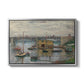 Bridge at Argenteuil on a Gray Day, c. 1876 by Claude Monet in a silver floater framed canvas wall art display.