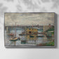 Front view of Bridge at Argenteuil on a Gray Day, c. 1876 by Claude Monet in a silver floater framed canvas.