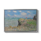 The Cliff Walk at Pourville, 1882 by Claude Monet in a silver floater framed canvas wall art display.