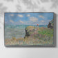Front view of The Cliff Walk at Pourville, 1882 by Claude Monet in a silver floater framed canvas.