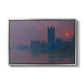 The Houses of Parliament, Sunset, 1903 by Claude Monet in a silver floater framed canvas wall art display.