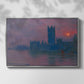Front view of The Houses of Parliament, Sunset, 1903 by Claude Monet in a silver floater framed canvas.