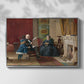 Front view of The Brown Family, 1869 by Eastman Johnson in a silver floater framed canvas.