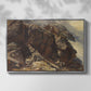Front view of High Mountain Study, c. 1870 by Edward Theodore Compton in a silver floater framed canvas.