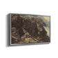 Angled view of High Mountain Study, c. 1870 by Edward Theodore Compton in a silver floater framed canvas.