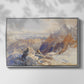 Front view of Col du Géant, 1903 by Edward Theodore Compton in a silver floater framed canvas.