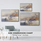 Size comparison chart for silver floater framed canvas featuring Col du Géant, 1903 by Edward Theodore Compton.