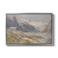 Shepherds (Pasterze), c. 1921 by Edward Theodore Compton in a silver floater framed canvas wall art display.