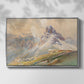 Front view of From the Dolomites, 1904 by Edward Theodore Compton in a silver floater framed canvas.