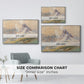 Size comparison chart for silver floater framed canvas featuring From the Dolomites, 1904 by Edward Theodore Compton.